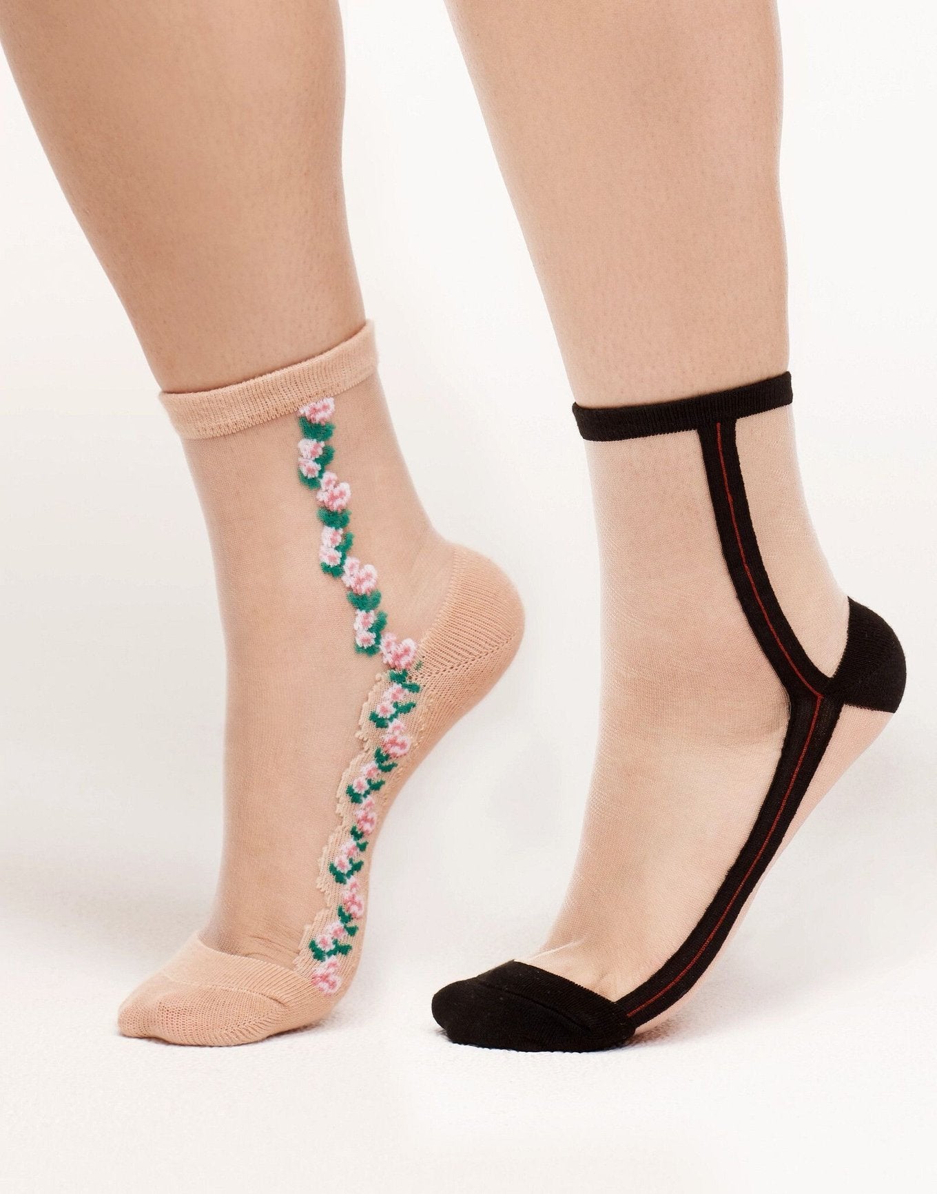 Novelty Two Pack: Striped + Floral Beige