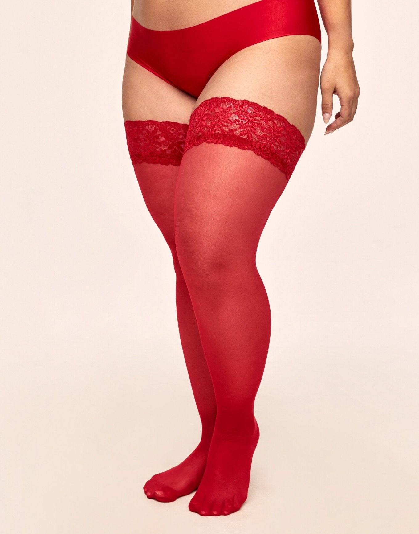 Tegan Thigh High Plus Rojo