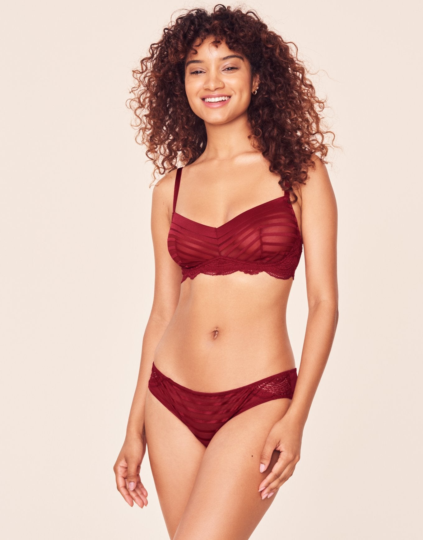 Nicolette Sin Forro Bra Rojo