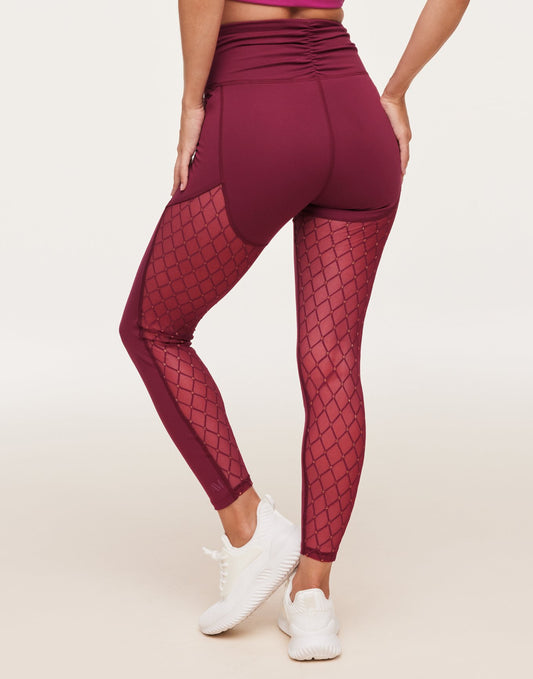 Lotus Novelty Mesh Legging Rojo